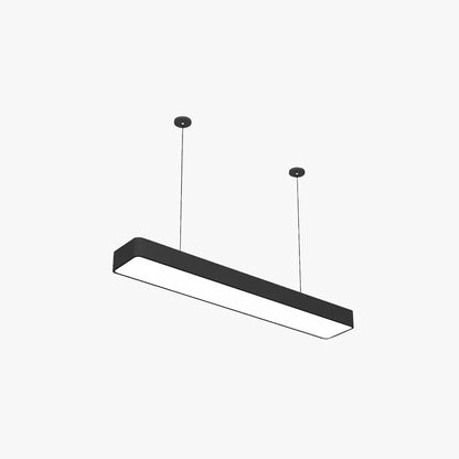 Minimalist Black Pendant Light Acrylic Rectangular Study Room