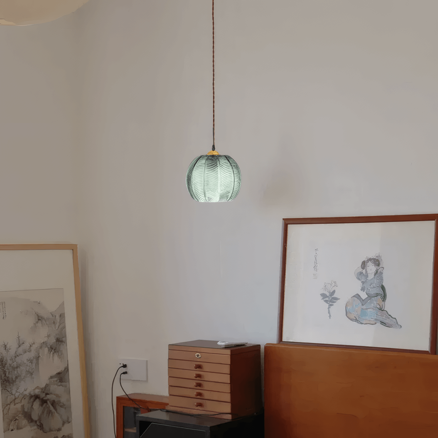 Modern Decoretive Glass Metal Pendant Light Living Room