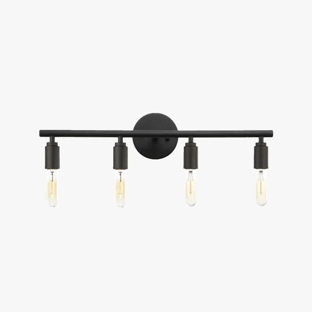 Industrial Black Wall Lamp Metal Strip Bathroom