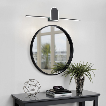 Modern Black/White Wall Lamp Metal Acrylic Linear Bathroom