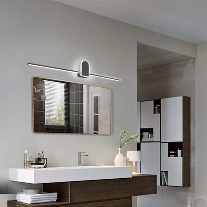 Modern Black/White Wall Lamp Metal Acrylic Linear Bathroom