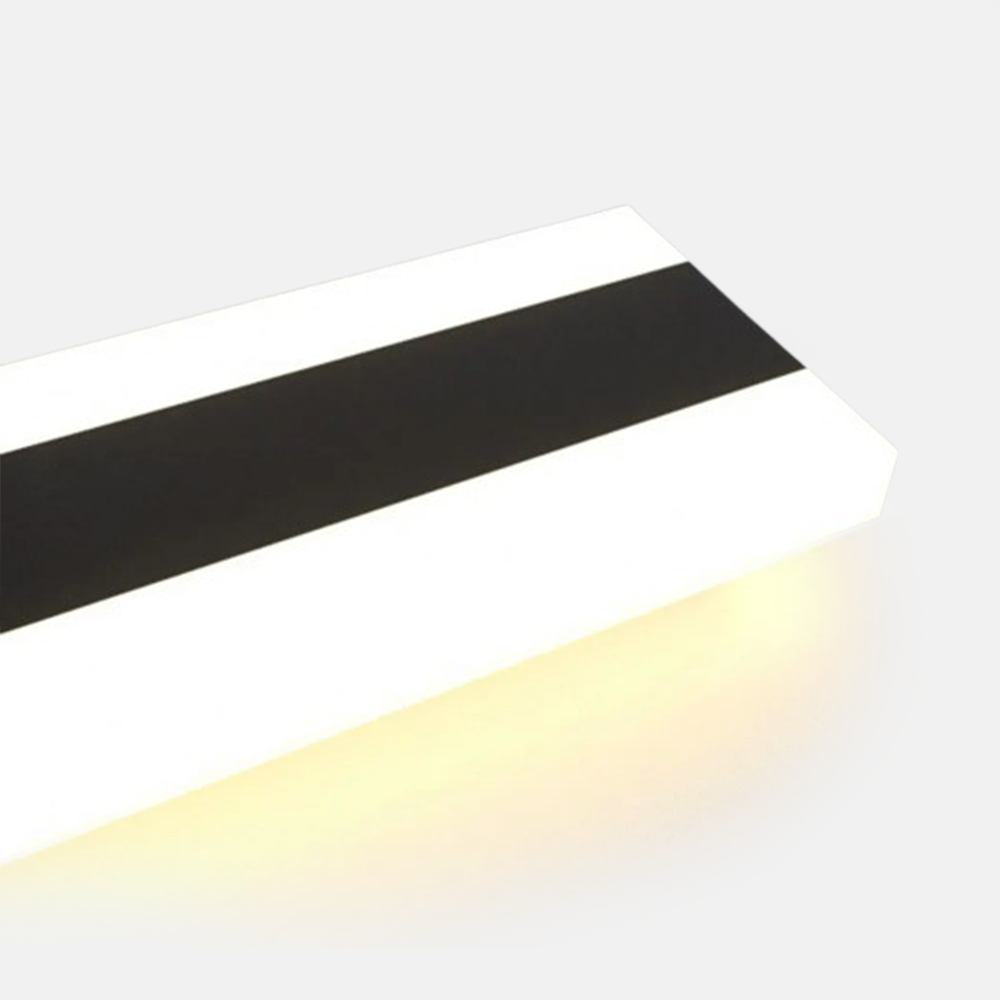 Minimalist Black Wall Lamp Metal Acrylic Linear Bathroom