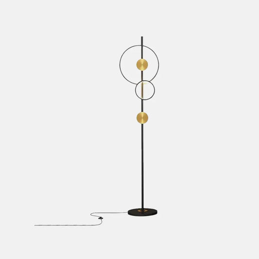 Modern Black Floor Lamp Metal Acrylic LIving Room