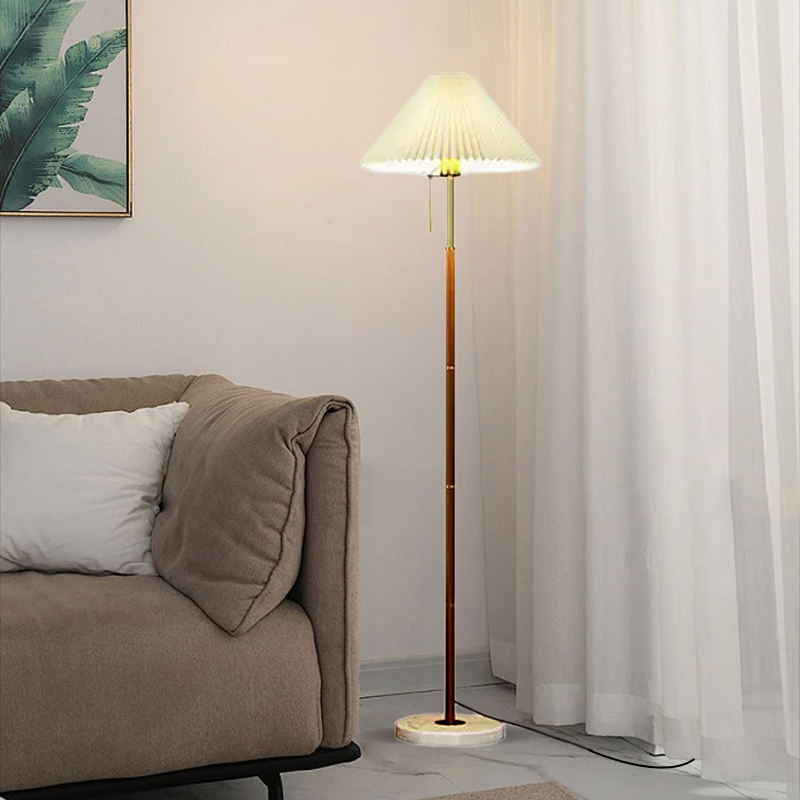 Modern White Floor Lamp Metal Hooded Bedroom