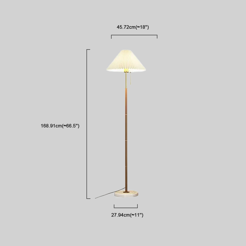 Modern White Floor Lamp Metal Hooded Bedroom