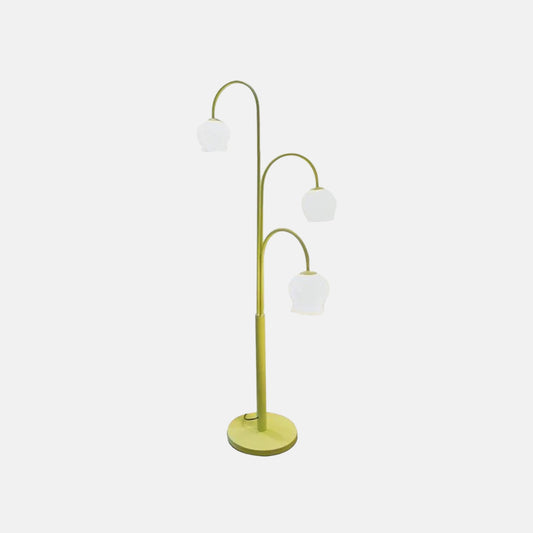 Art Deco Flower 3-Light Floor Lamp 