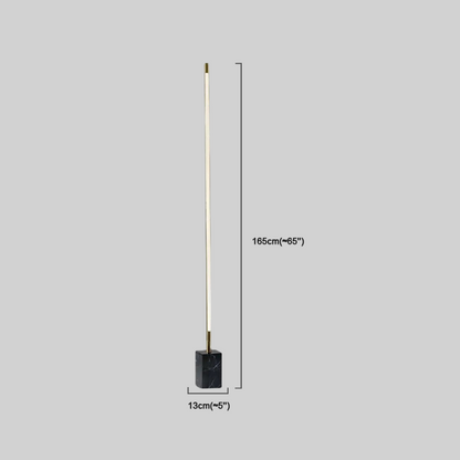 Modern Black Floor Lamp  Metal Linear Bedroom