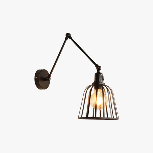 Industrial Black Wall Lamp Metal Lantern Dining Room