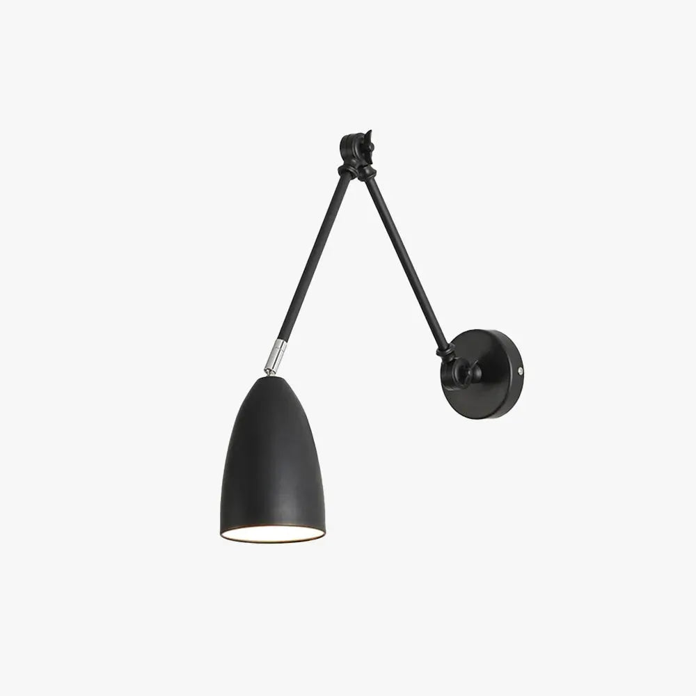 Modern Black Wall Lamp Metal Hooded Living Room