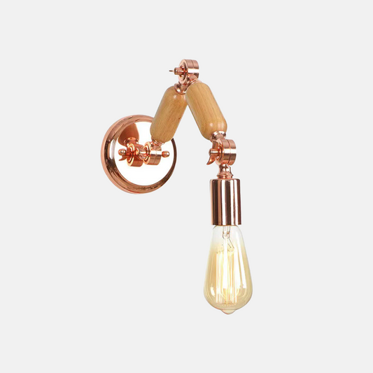 Modern Rose Gold Wall Lamp Metal Teardrop Bedroom