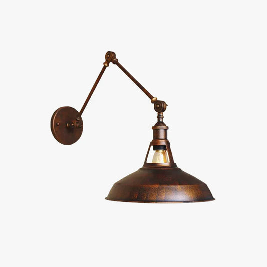 Industrial Black Wall Lamp Metal Bowled Living Room