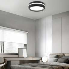 Modern Black Ceiling Light Round Bedroom