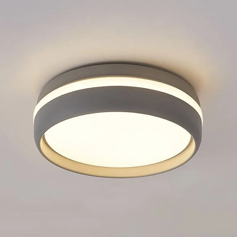 Modern Gray Ceiling Light Round 