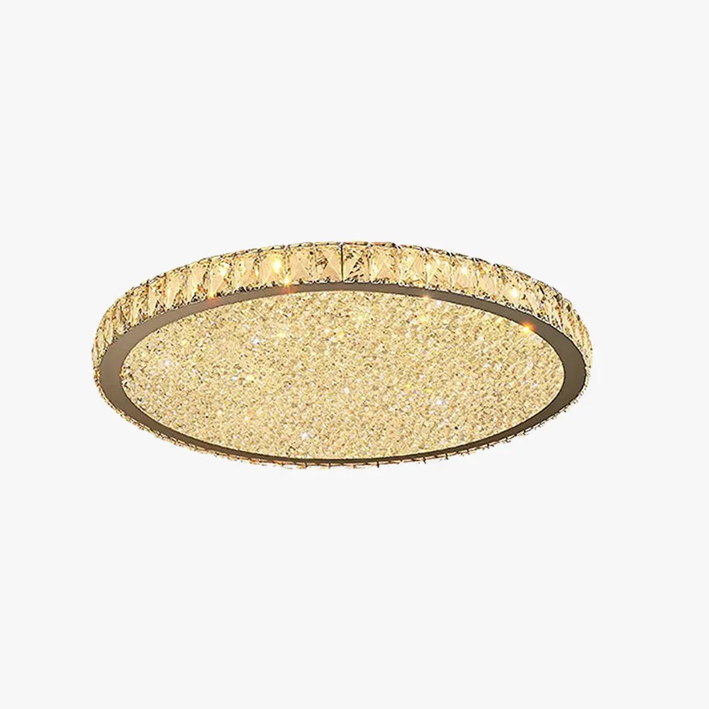 Royal Clear/Amber Ceiling Light Crystal Round Living Room