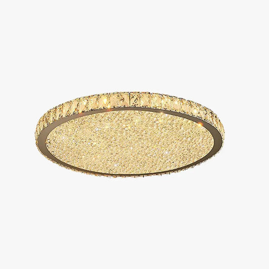 Royal Clear/Amber Ceiling Light Crystal Round Living Room