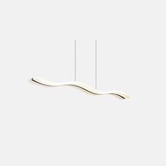 Minimalist White Pendant Light Acrylic Wave Dining Room