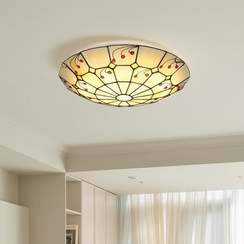 Vintage Multicolor Ceiling Light Metal Glass Living Room Bedroom