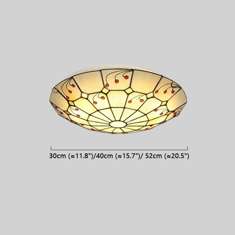 Vintage Multicolor Ceiling Light Metal Glass Living Room Bedroom