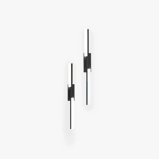 Minimalist Black/Gold Wall Lamp Metal Linear Bathroom