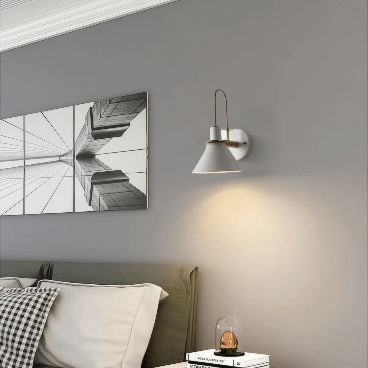 Nordic Wall Lamp Metal Wall Lamp Black Living Room/Bedroom