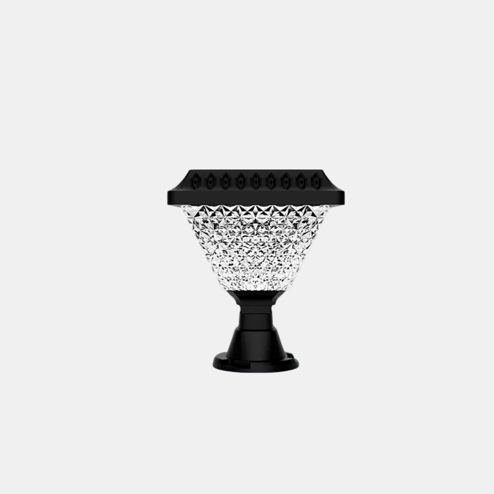 Art Deco Black Floor Lamp Acrylic Square Hexagon Outdoor