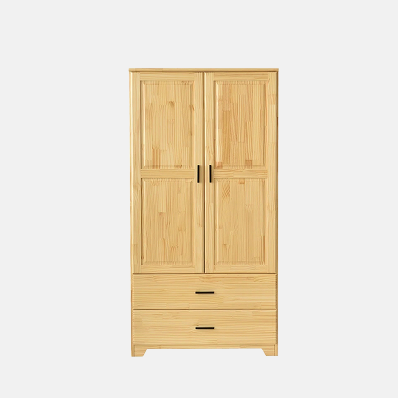 Modern Lmplx Pine Wood Natural Wardrobe Bedroom