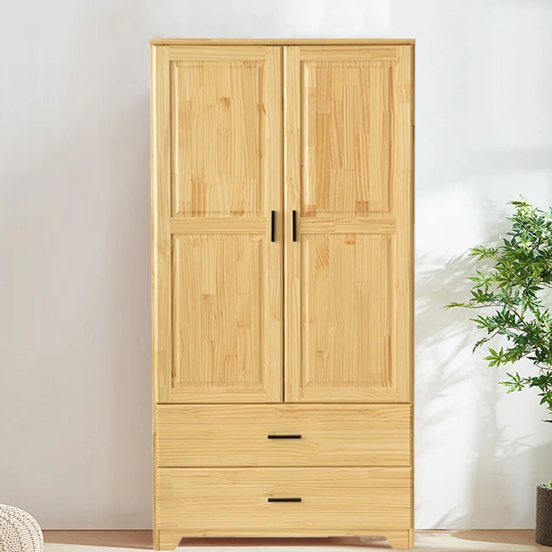 Modern Lmplx Pine Wood Natural Wardrobe Bedroom