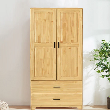 Modern Lmplx Pine Wood Natural Wardrobe Bedroom