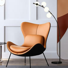 Minimalist Black Arc 4 Spherical Bulbs Floor Lamp Living Room Corner