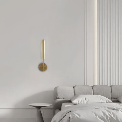 Modern Gold Wall Lamp Metal Glass Cylindrical Garden Corridor