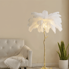 Art Deco 10 Color Floor Lamp Feather Dendritic Living Room