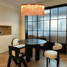 Royal Rose Gold Pendant Light Tassel Dining Room 1 Ring