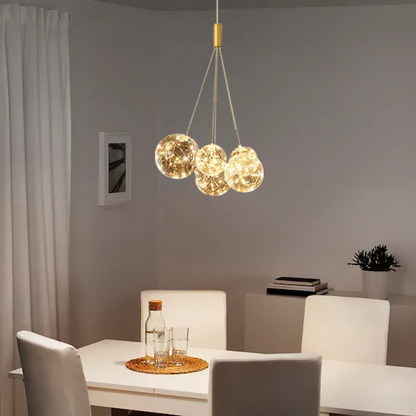 Designer Clear Pendant Light Glass Bubble Dining Room