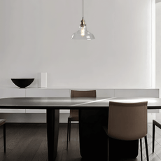 Industrial Clear Pendant Light Geometric Dining Room D