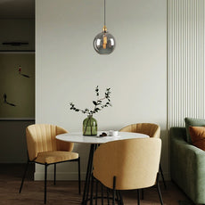 Industrial Gray Pendant Light Geometric Dining Room C