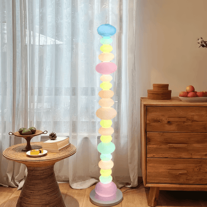 Art Deco Glass Cylindrical Colourful Floor Lamp Living Room