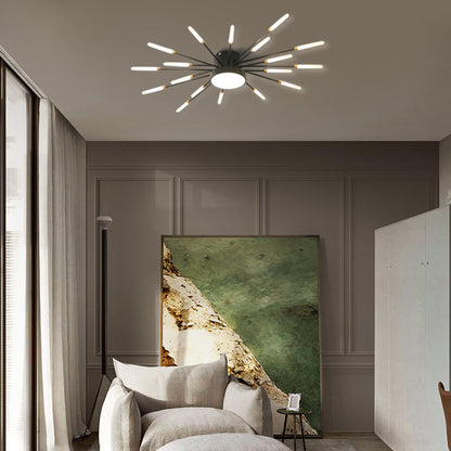 Minimalist Metal Acrylic Gold/Black Ceiling Light Bedroom