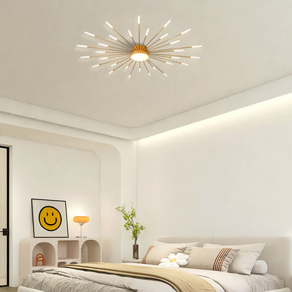 Minimalist Metal Acrylic Gold/Black Ceiling Light Bedroom