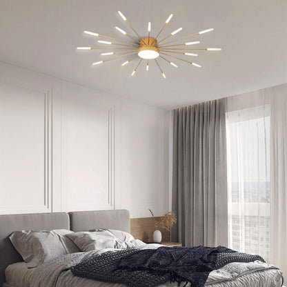 Minimalist Metal Acrylic Gold/Black Ceiling Light Bedroom