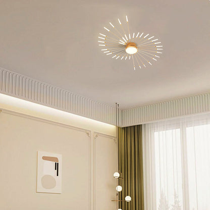 Minimalist Metal Acrylic Gold/Black Ceiling Light Bedroom