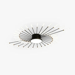 Minimalist Firework Ceiling Light Bedroom Gold/Black Metal Acrylic