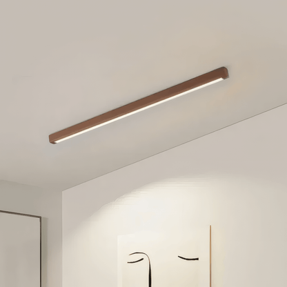 Modern Walnut/Wood Ceiling Light Linear Bedroom