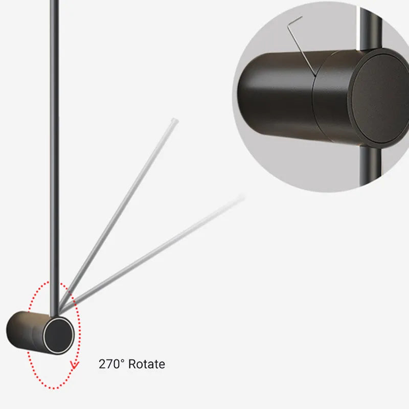 Minimalist Rotatable Wall Lamp Linear 