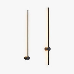 Minimalist Linear Wall Lamp  Living Room Metal Acrylic Black
