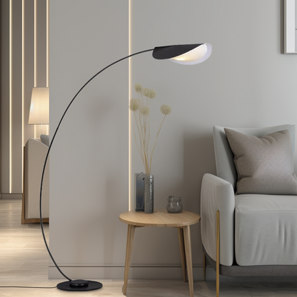 Minimalist Black Floor Lamp Metal Linear Living Room