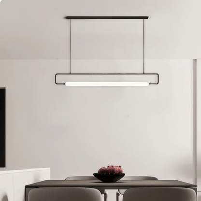 Minimalist Pendant Light Metal Acrylic Rectangular Kitchen