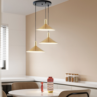 Modern White/Black/Gold Pendant Light Metal Acrylic Bedroom