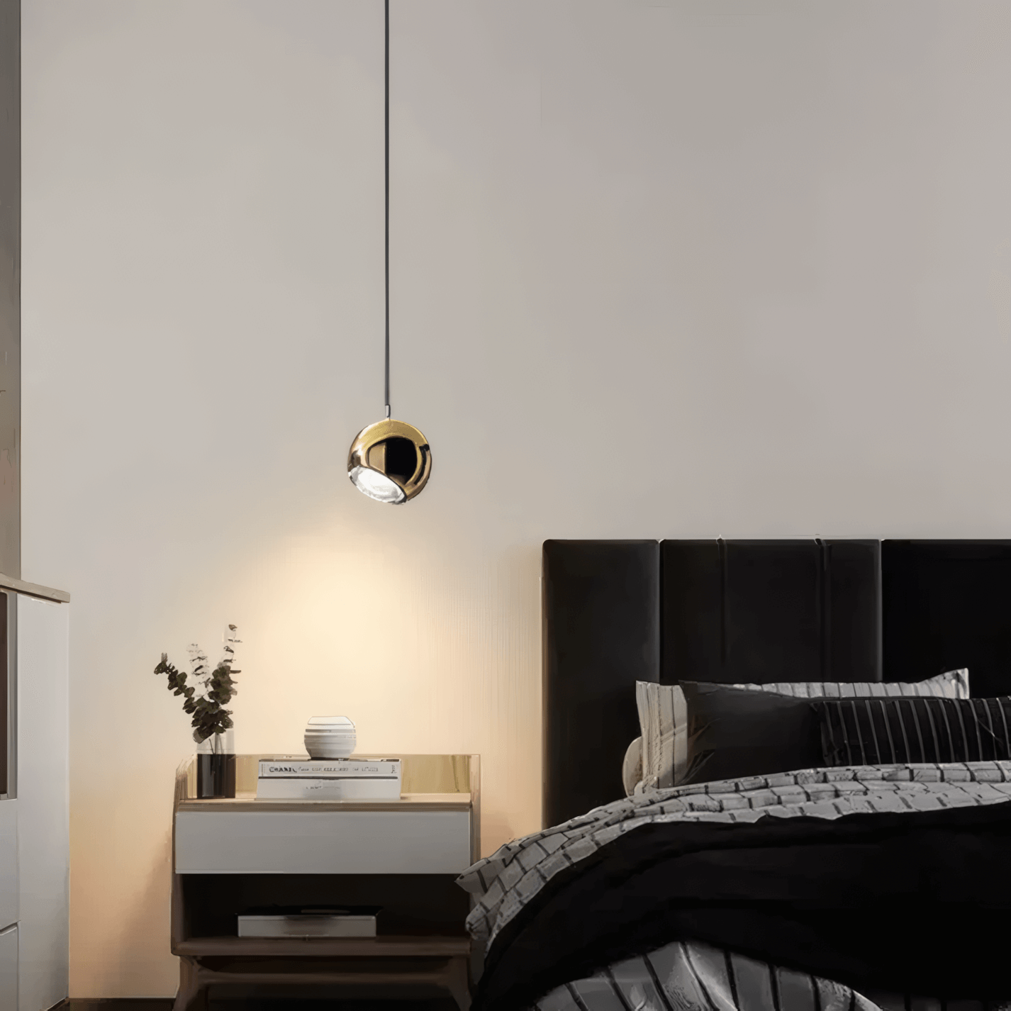 Modern Gold/Silver Pendant Light Metal Acrylic Children's Room