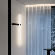 Minimalist White Black Wall Lamp Linear Bedroom