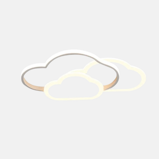 Modern White Ceiling Light Acrylic Metal Cloudy Children's Room